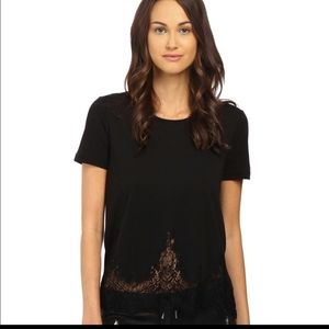 THE KOOPLES - Lace Trim T-Shirt